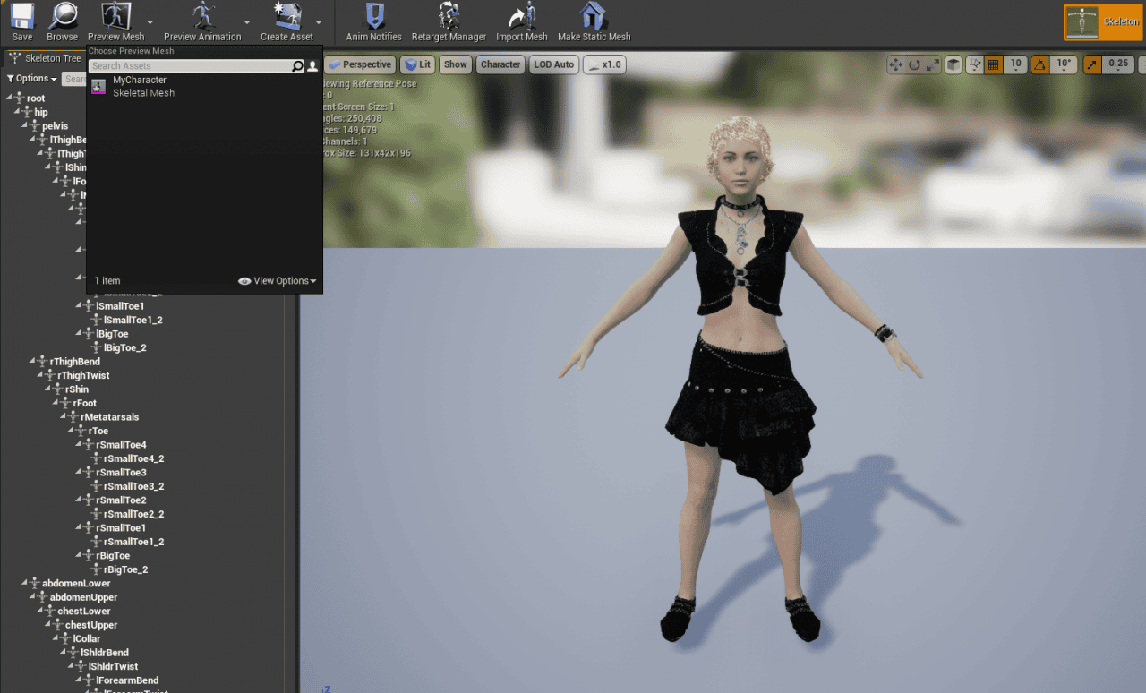 applying mesh to skeleton