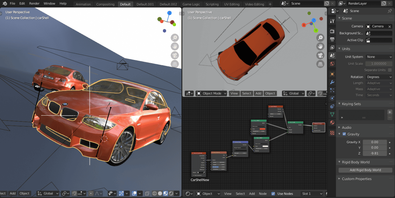 blender workspaces