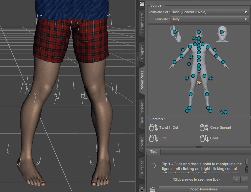 daz posing a character powerpose