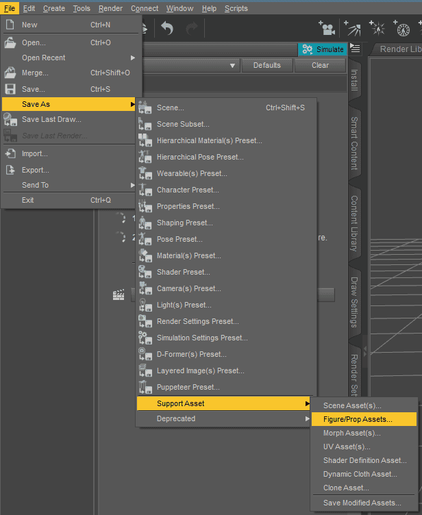 daz3d clothes save
