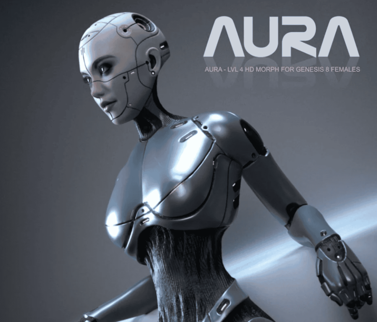daz3d cyborg aura genesis 8 female