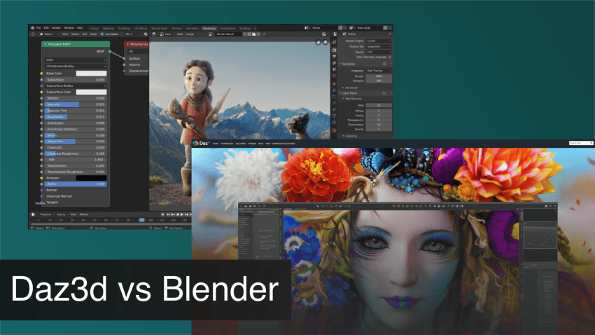 daz vs blender comparison