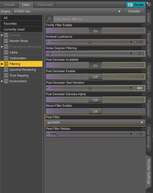 animation render settings in daz studio
