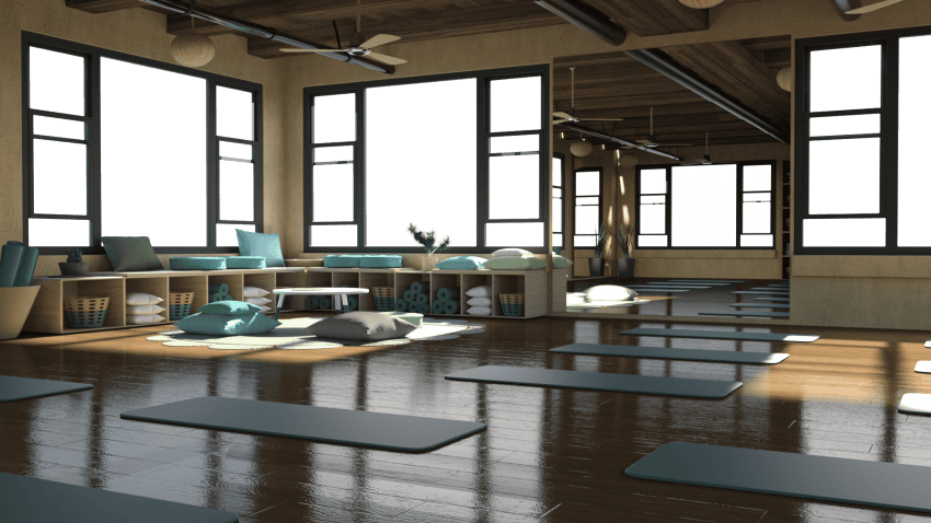 3d model of a yoga studio